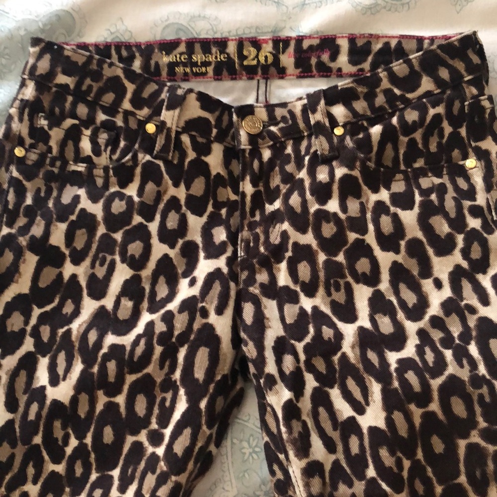 Kate Spade leopard print jeans